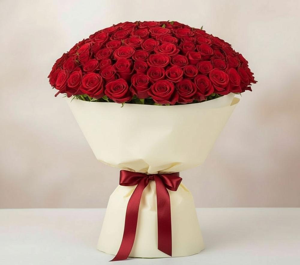 Букет 101 Красная роза Милано в Островном