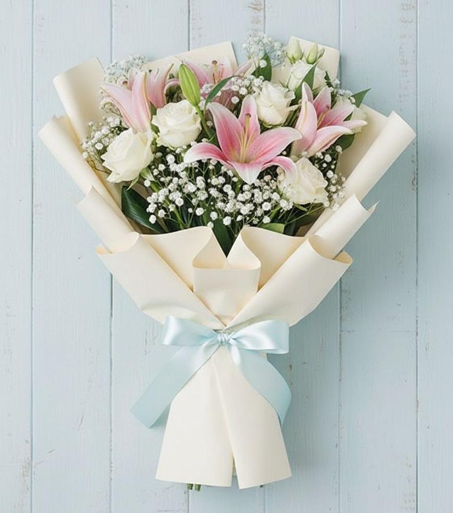 Букет цветов из: Лилии в Островном