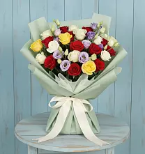 Букет цветов из:  Розы в Островном