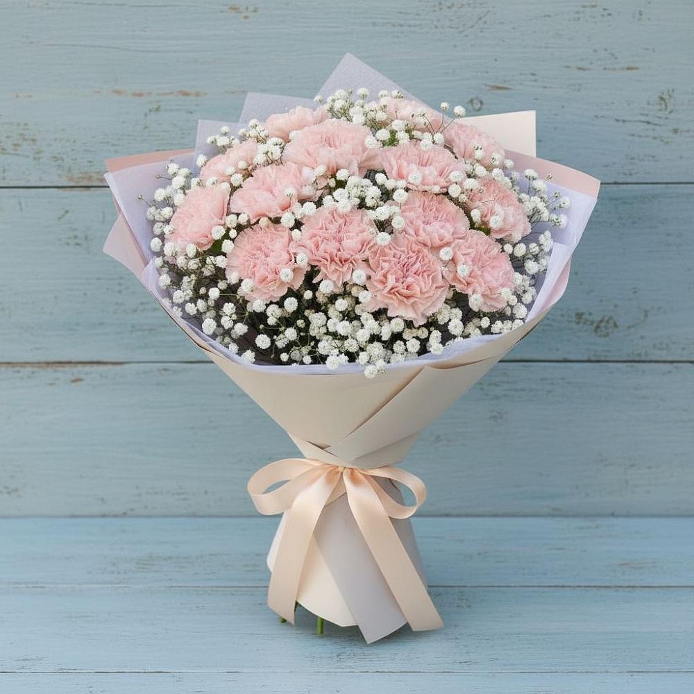 Букет цветов из: Гвоздики в Островном