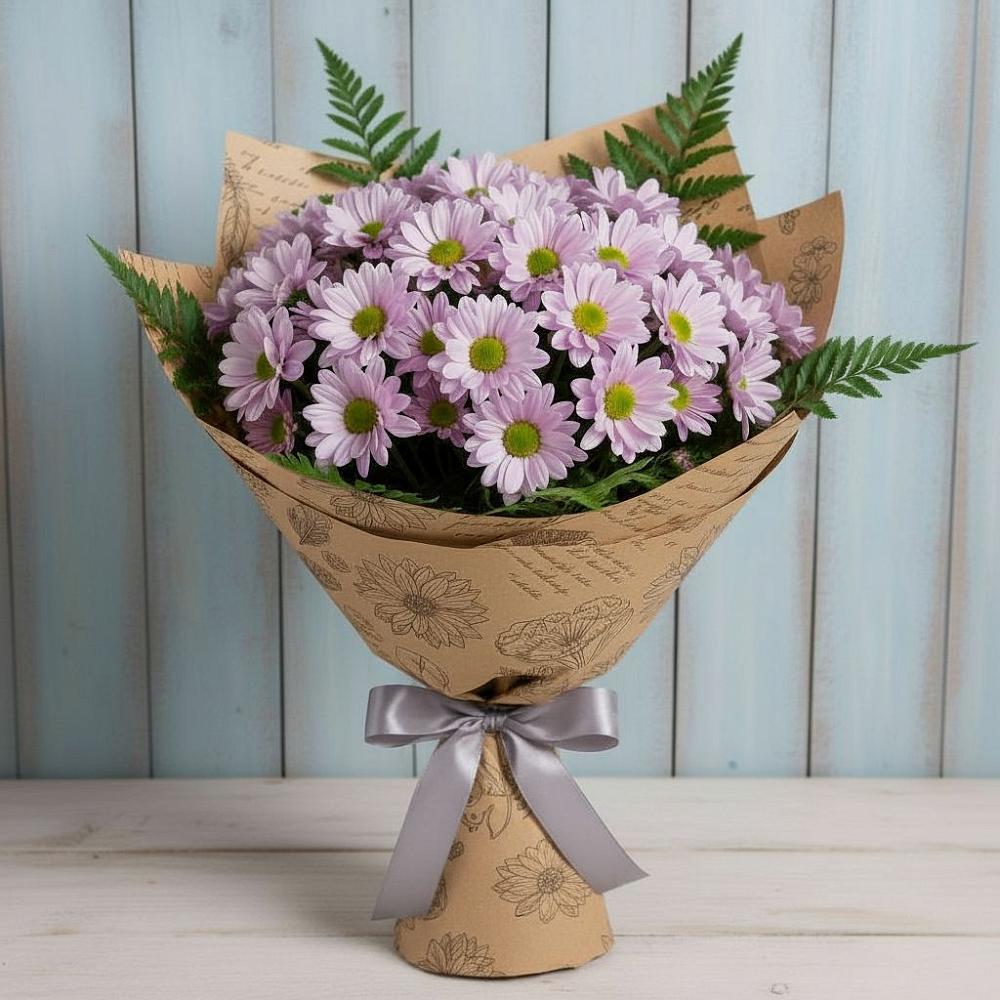 Букет цветов из: Хризантемы в Островном