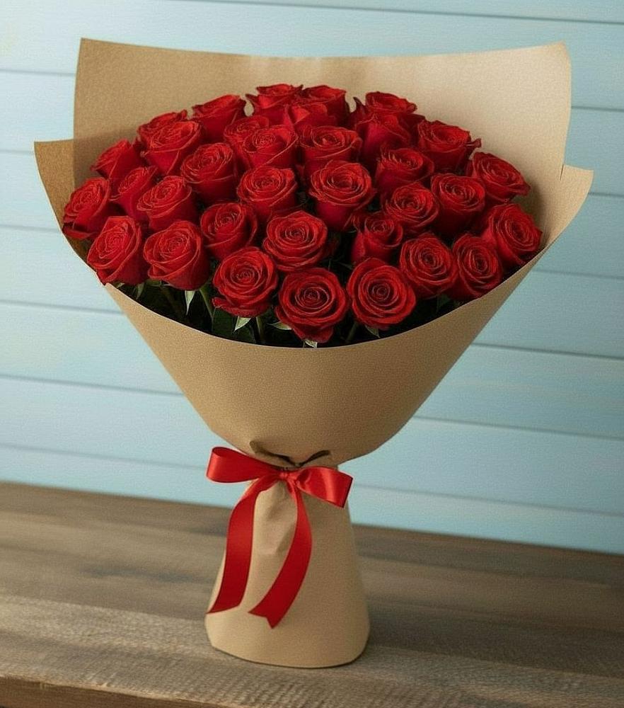 Букет Красные розы Милано в Островном