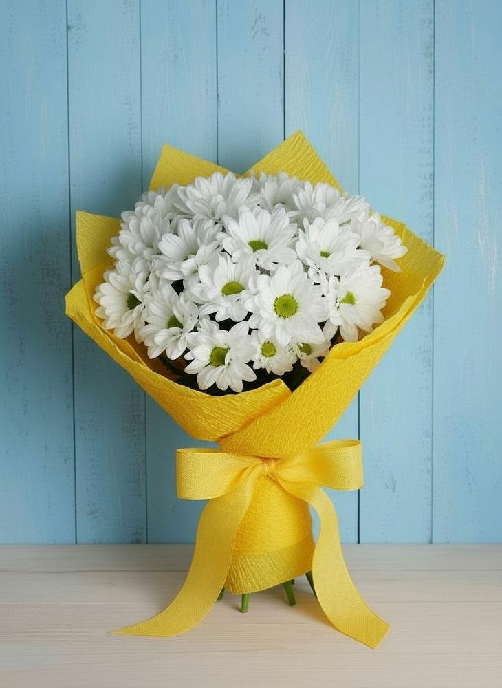 Букет цветов из: Хризантемы в Островном