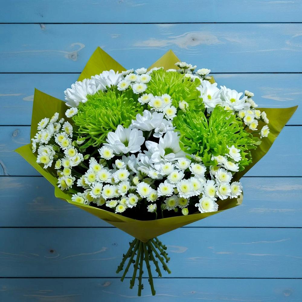 Букет цветов из: Хризантемы в Островном