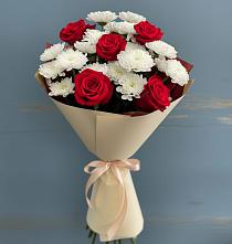 Букет цветов из:  Розы и Хризантемы в Островном