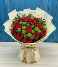 Букет цветов из:  Розы и Хризантемы в Островном