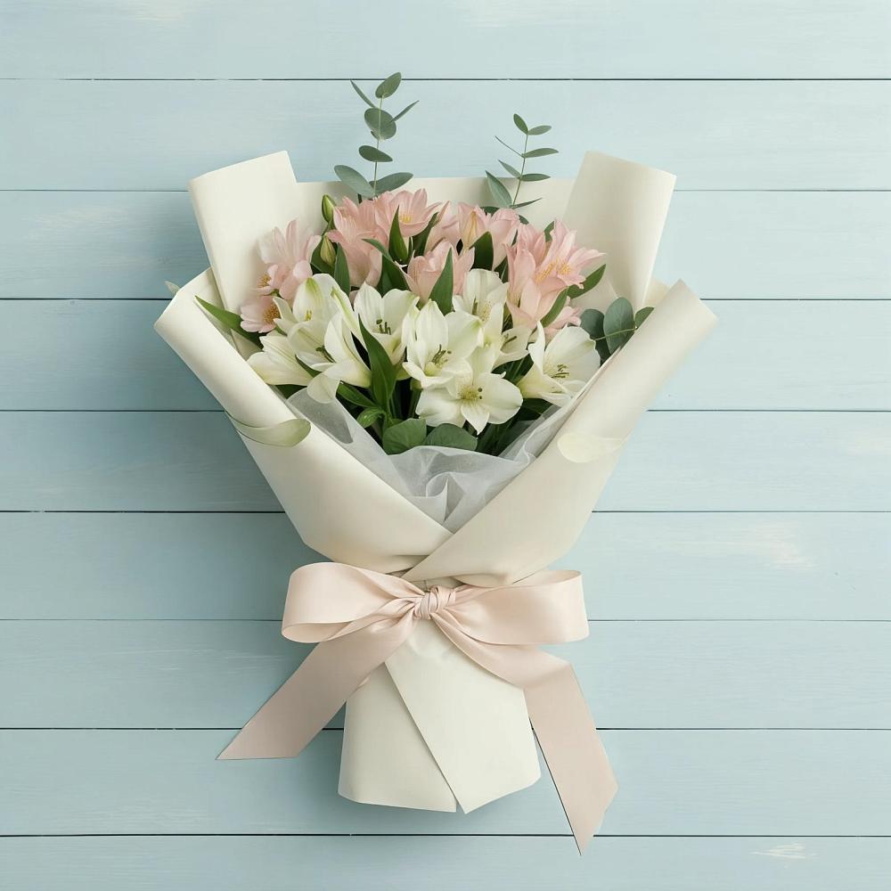 Букет цветов из: Альстромерии в Островном