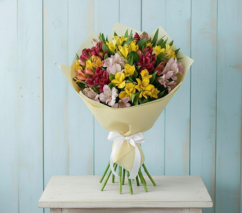 Букет цветов из: Альстромерии в Островном